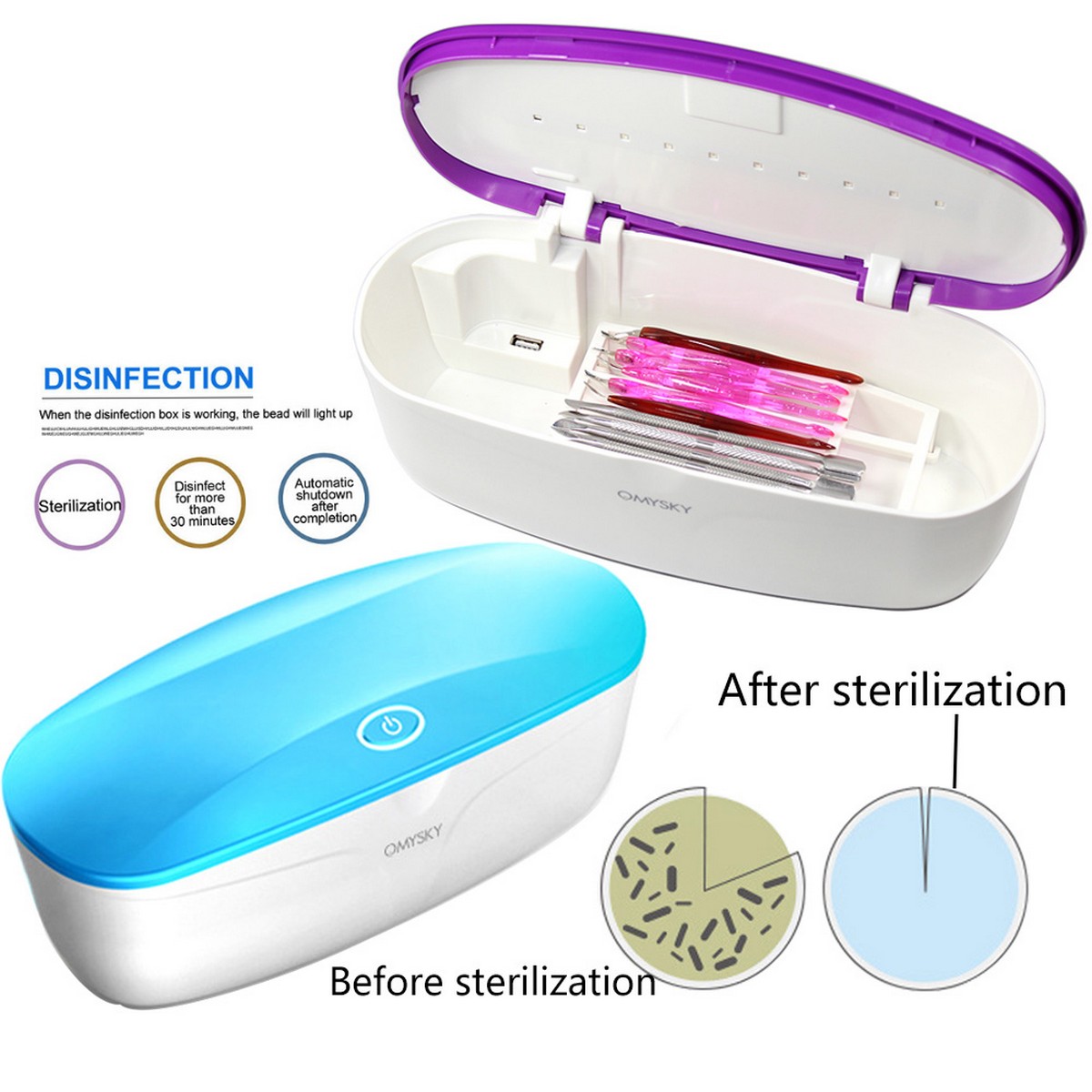 sterilisation box for disinfection