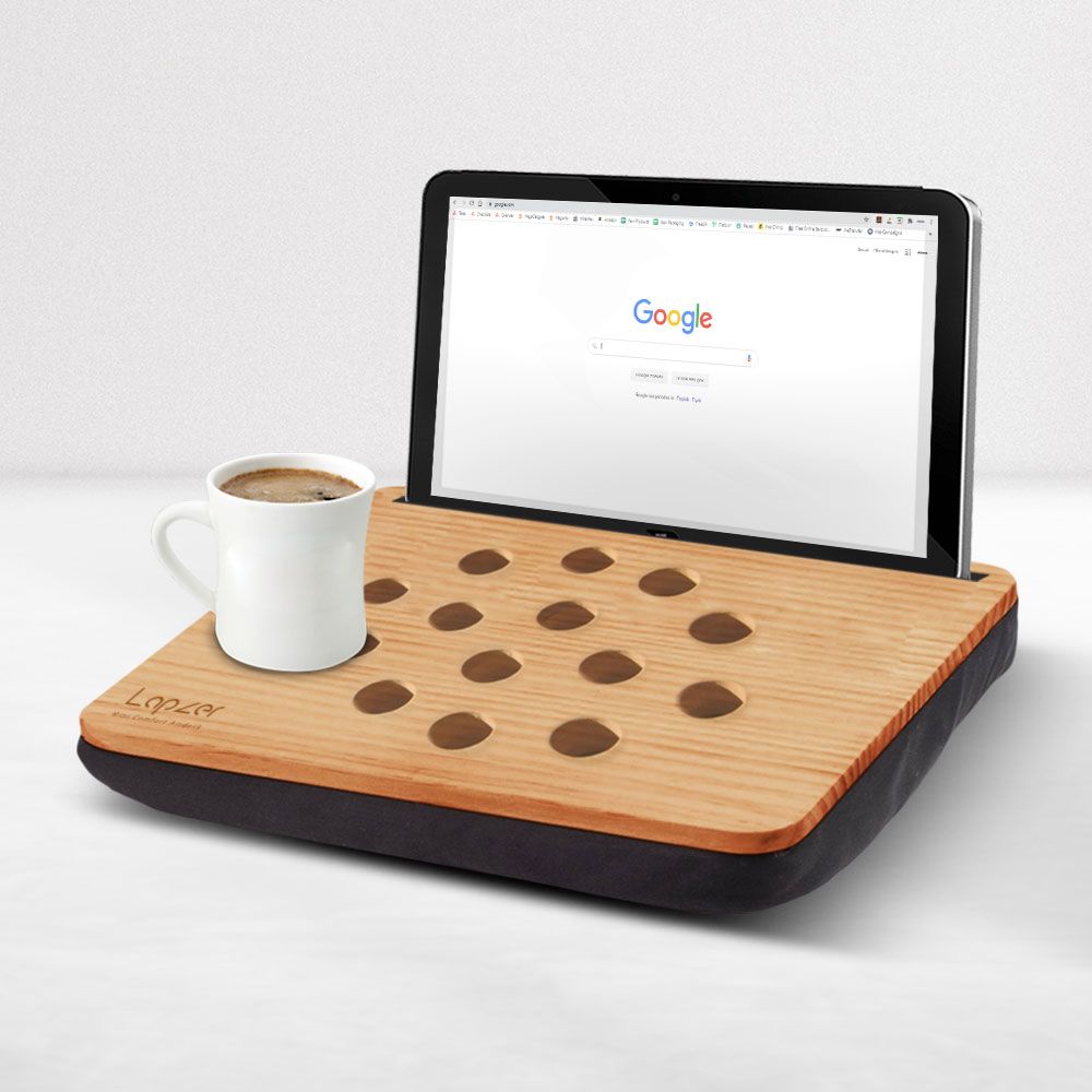 mat for iPad tablet - made of wood + pillow