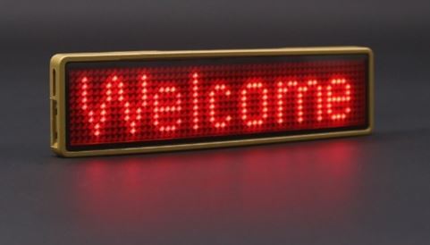 led name label red programmable