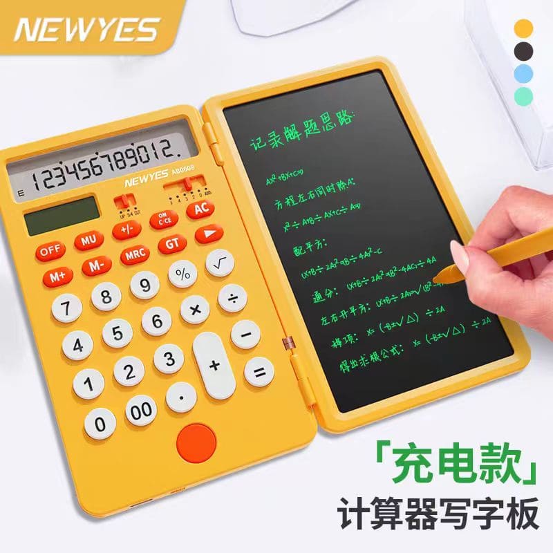 scientific calculator solar with tablet and notepad