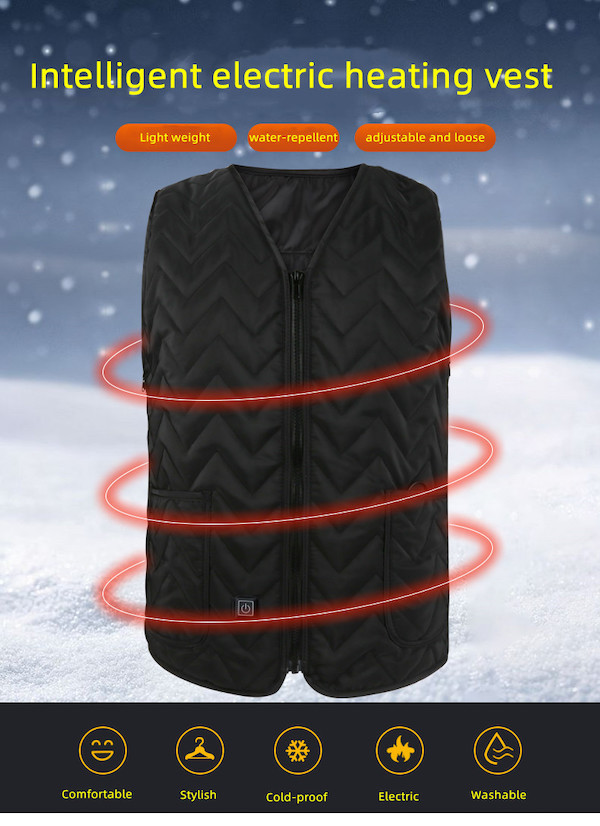 Heated vests - 5 heating zones