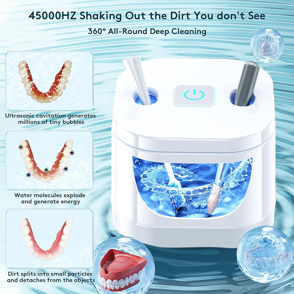 dental replacement cleaner ultrasonic uv cleaning device