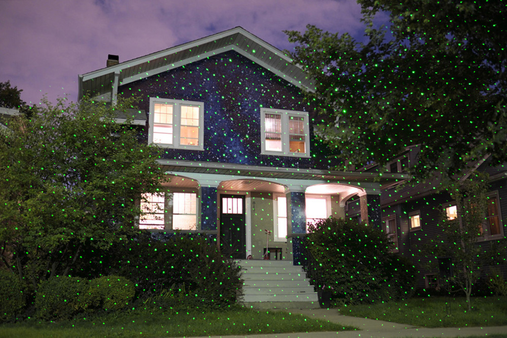 LED decorative laser projector colored house facade green red