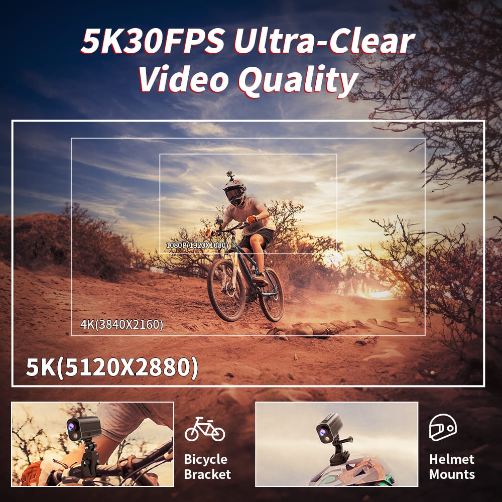 Sports camera 5K 30fps action cameras with Wifi