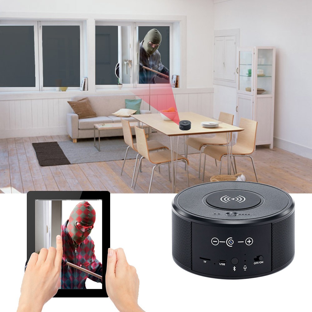 bluetooth speaker night vision and motion detection and alarm