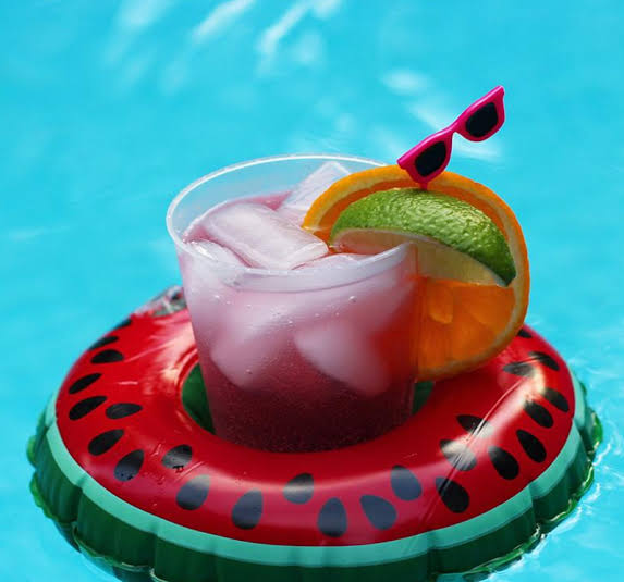 Watermelon inflatable floating drink holder