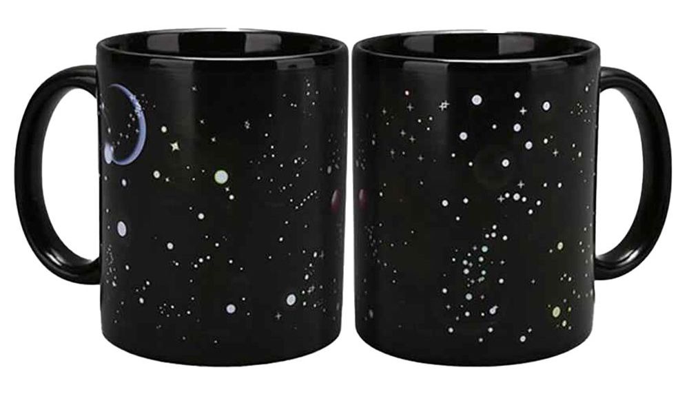 Heat changing mugs - night sky and stars