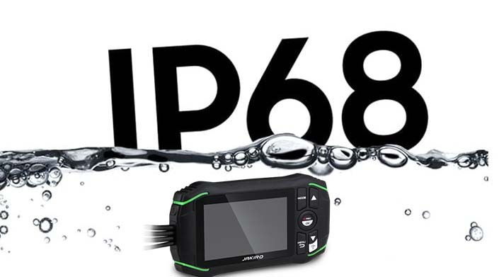 IP68 protection - waterproof + dustproof camera on a motorcycle