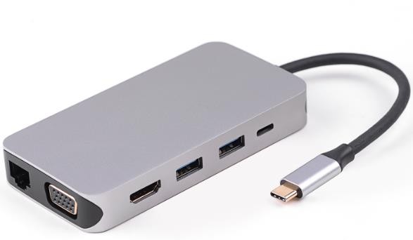 generøsitet Uensartet To grader HUB 10 in 1 - USB-C, Audio, LAN, HDMI, VGA, SD, Micro SD, 3x USB 3.0 | Cool  Mania