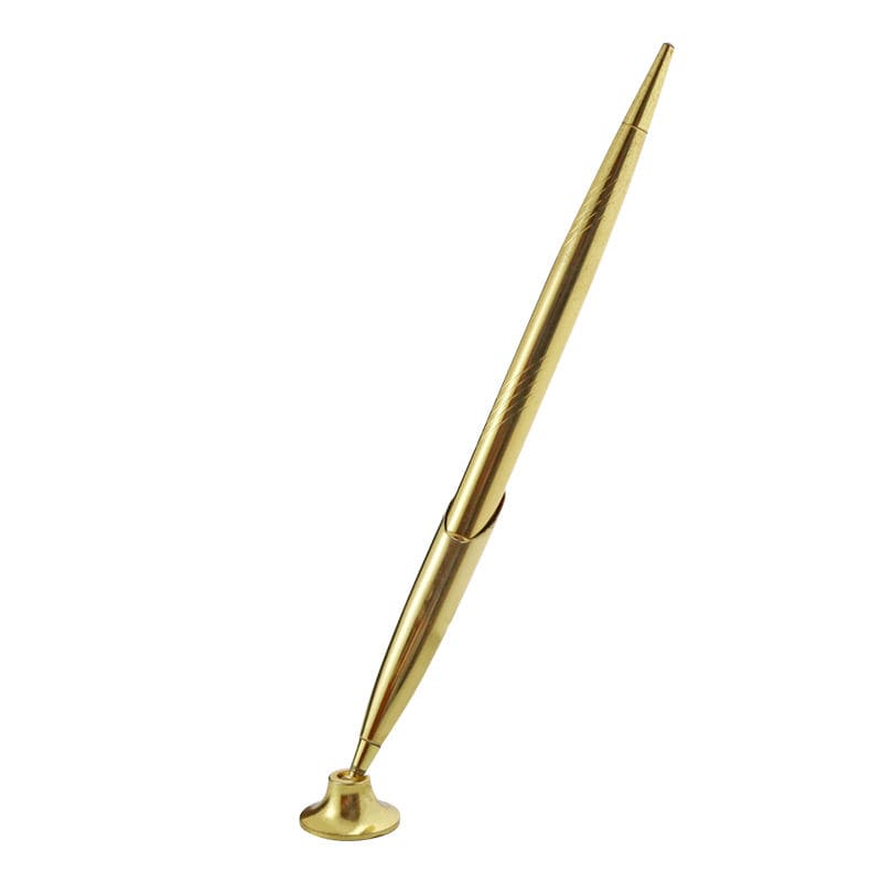 elegant gold pen with stand