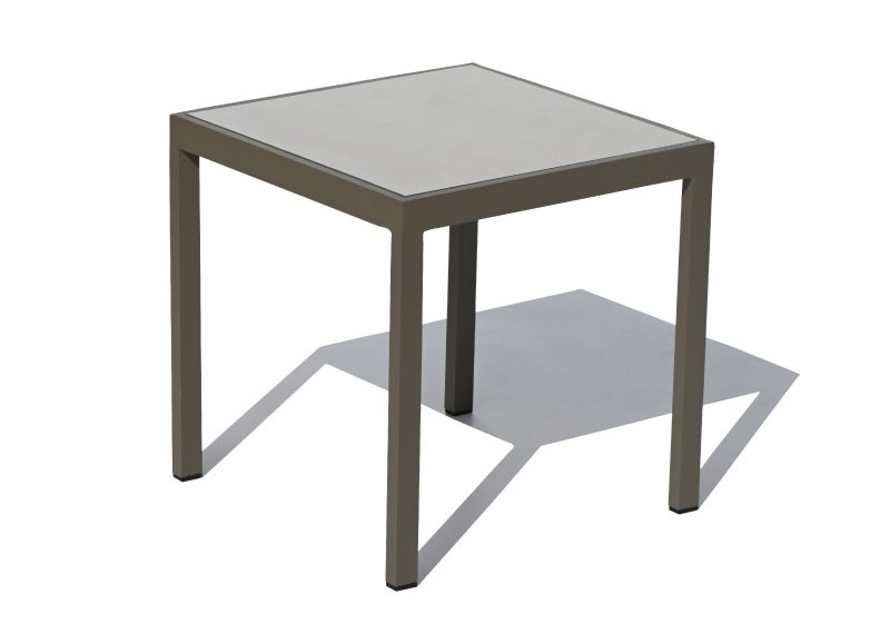 Small handy aluminum patio table Luxurio Damian minimalist design