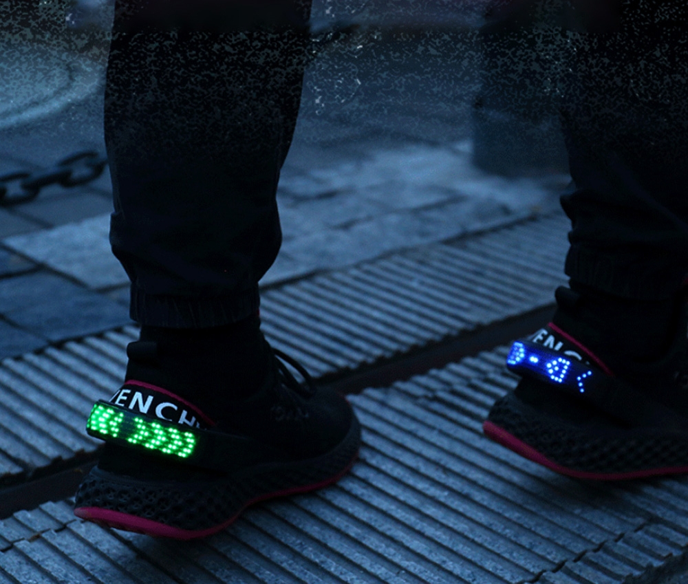 light up display on the shoe