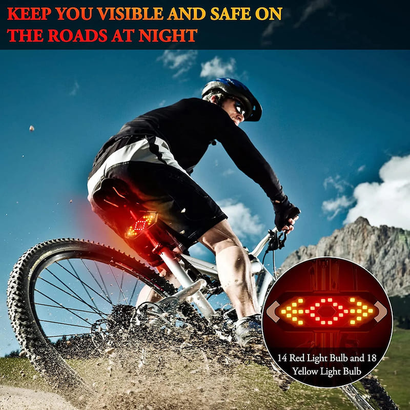 bicycle turn signals and rear light
