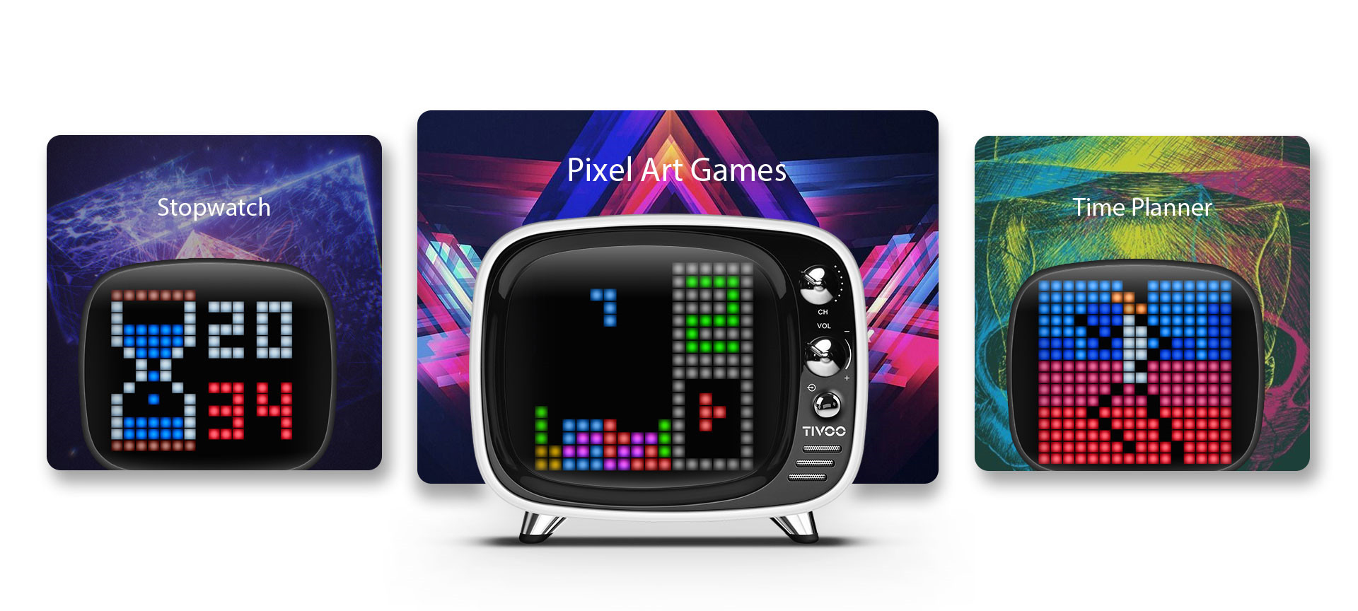pixel art portable speaker