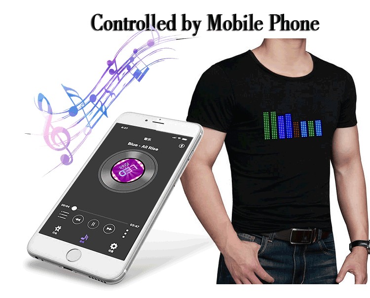 led shirt programmable smartphone mobile phone