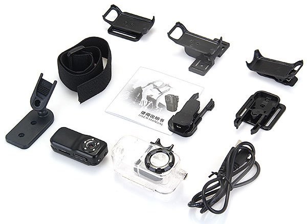 sports camera with IR LED, 10m waterproof, multi accessories