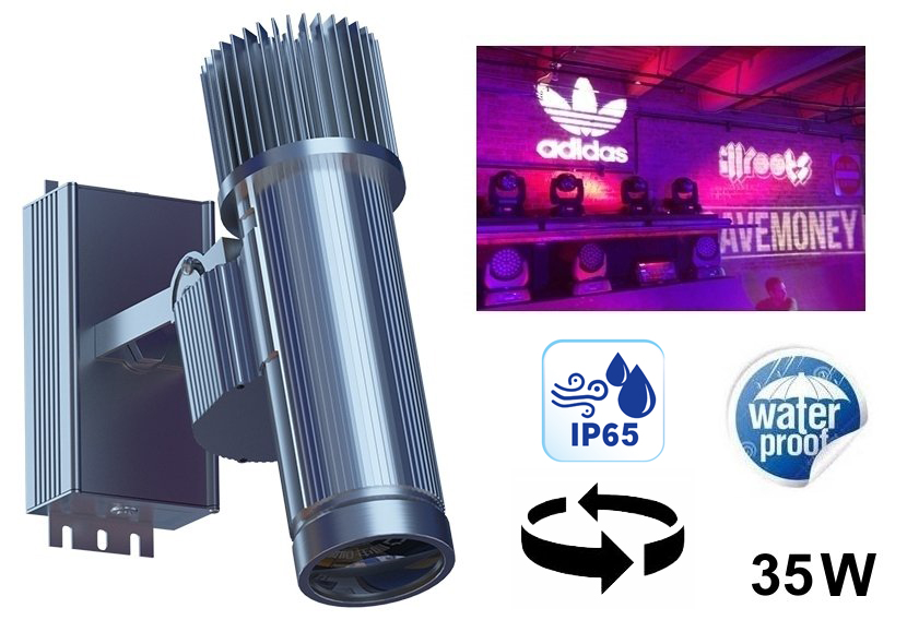 Custom logo projector lights - LED Gobo 25W logo projection wall / floor up  to 5M