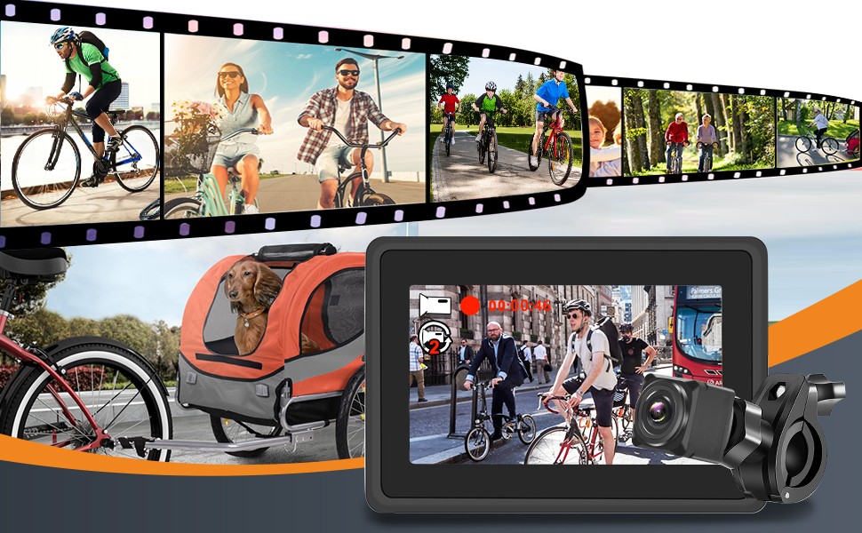 Bicycle Safety kit - rear view camera with monitor