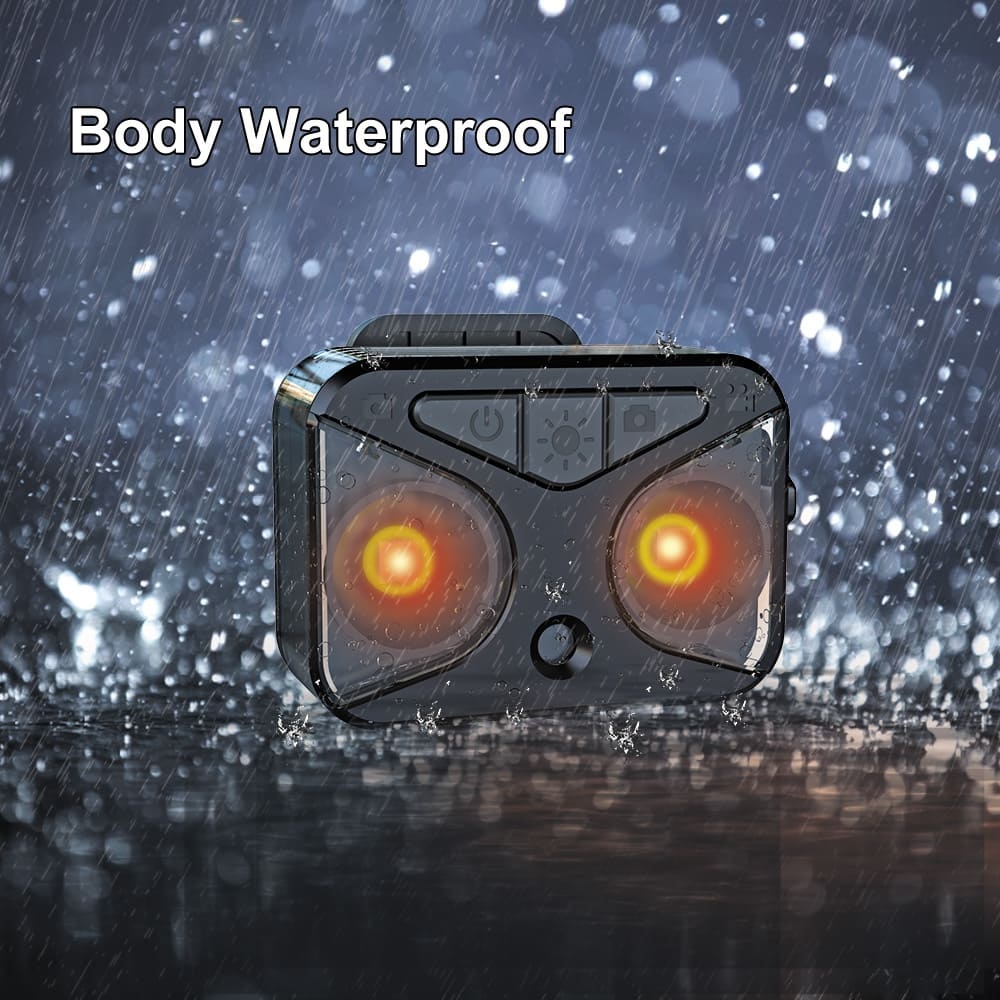 waterproof camera with bike light