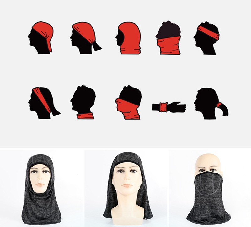 the possibility of wearing the hood on the face