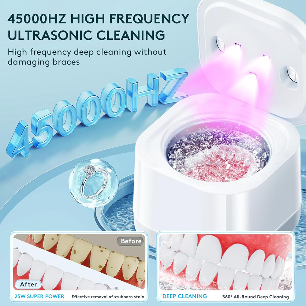 Denture cleaner - brush cleaning, appliances sonic retainer cleaner