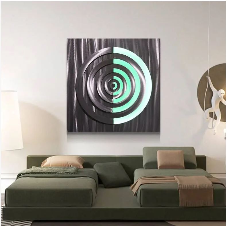 wall paintings for house decoration - LED abstract metal art
