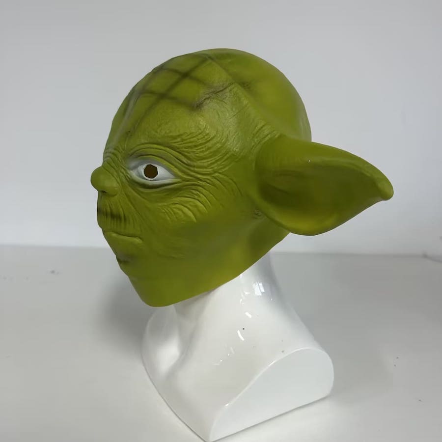 Star wars face mask - Yoda green latex