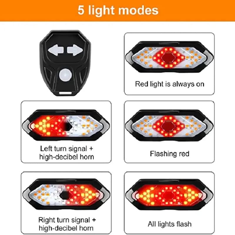 Cycling turn signal light wih flashing mode