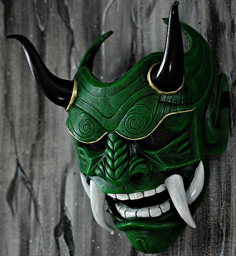 Halloween face head mask - Japanese assasin motif