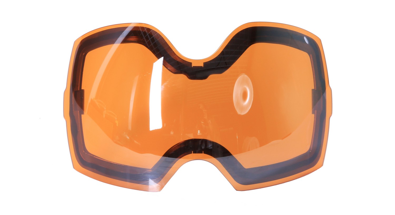 Orange replacement glass for ski goggles 