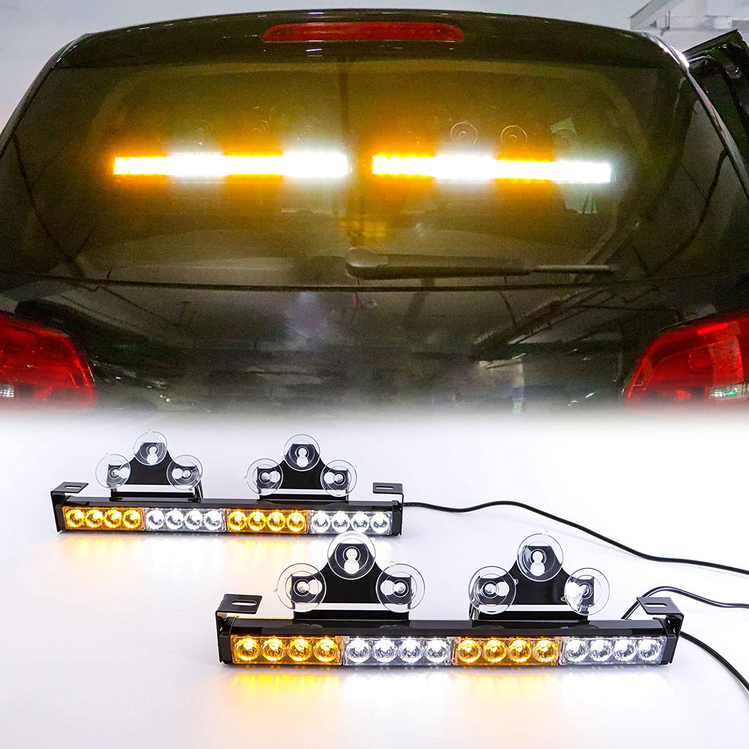 Flashing LED lights for the car yellow white multi colour