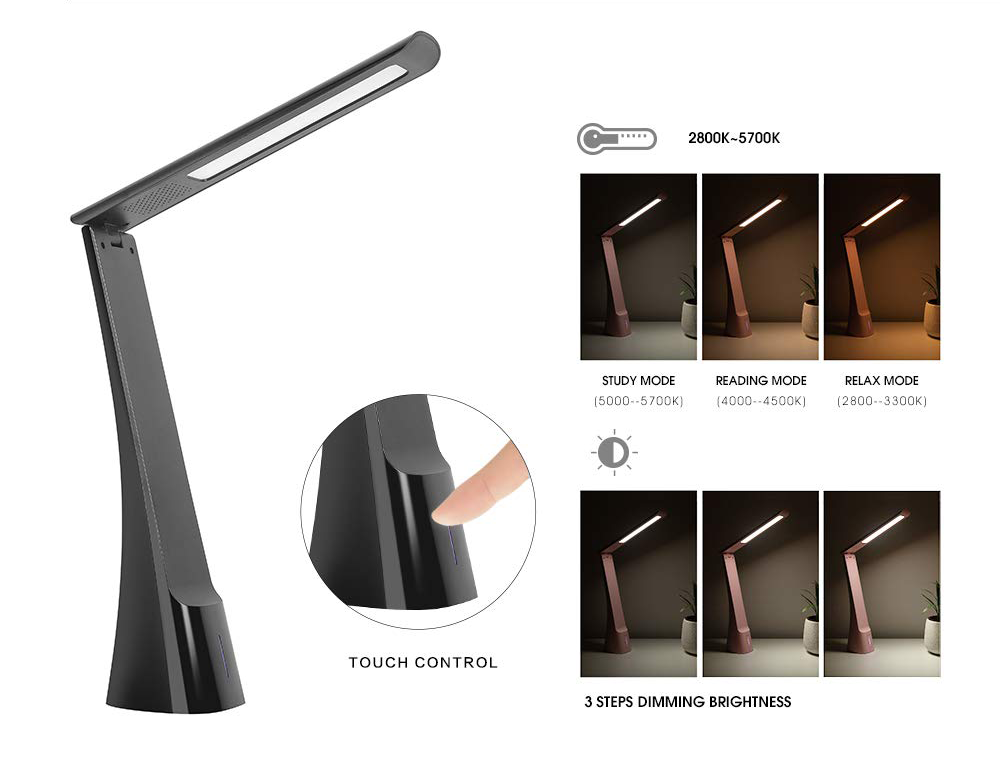 touch LED lamp 3 brightness and light temperature modes