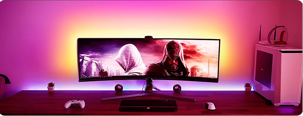 led ambient light monitor lcd tv PC - gaming experience
