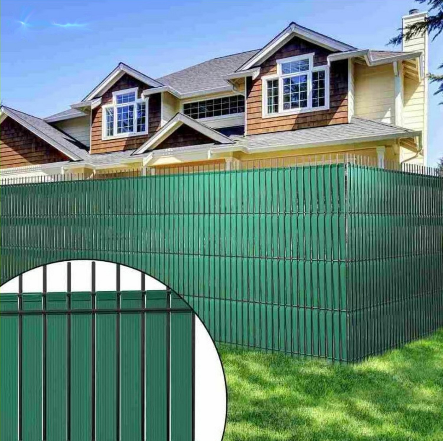 privacy tape for the 3d mesh fence PVC fills the fence
