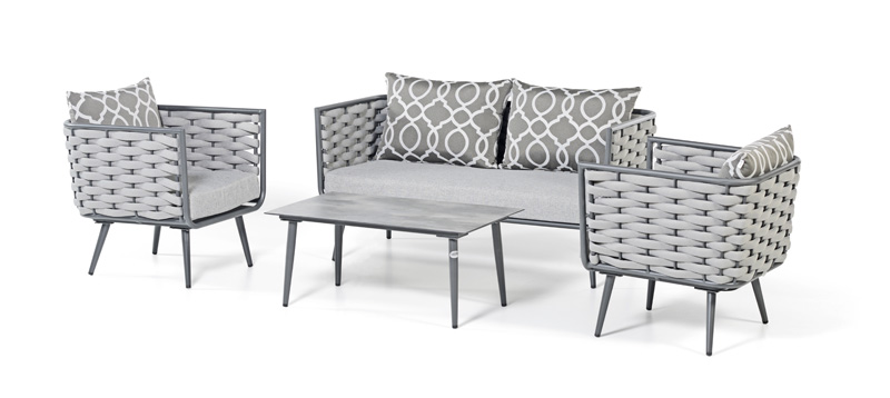 aluminum addition - garden rattan seating with wicker