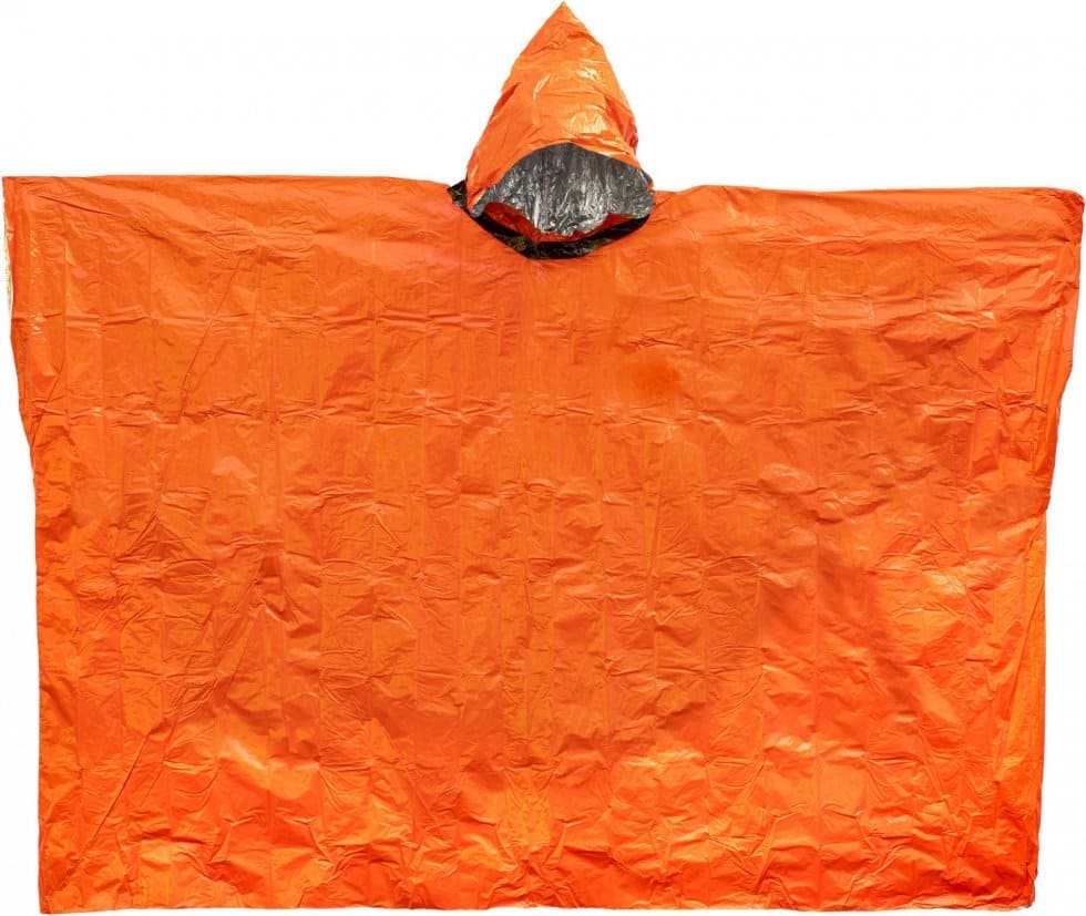 Outdoor poncho against rain ideal for hiking (camping in nature)