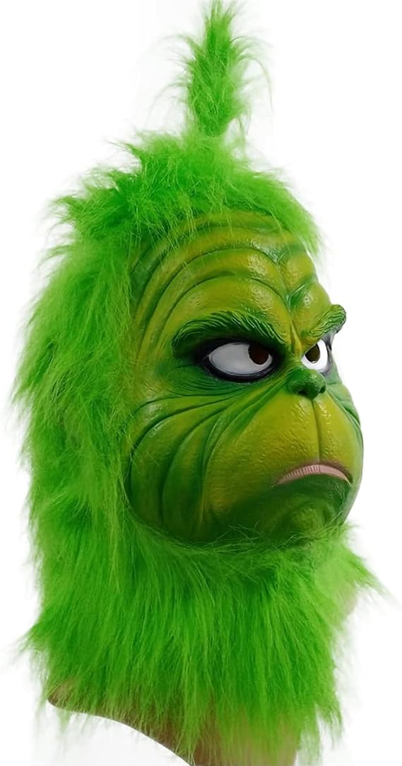 grinch mask and gloves silicone latext realistic