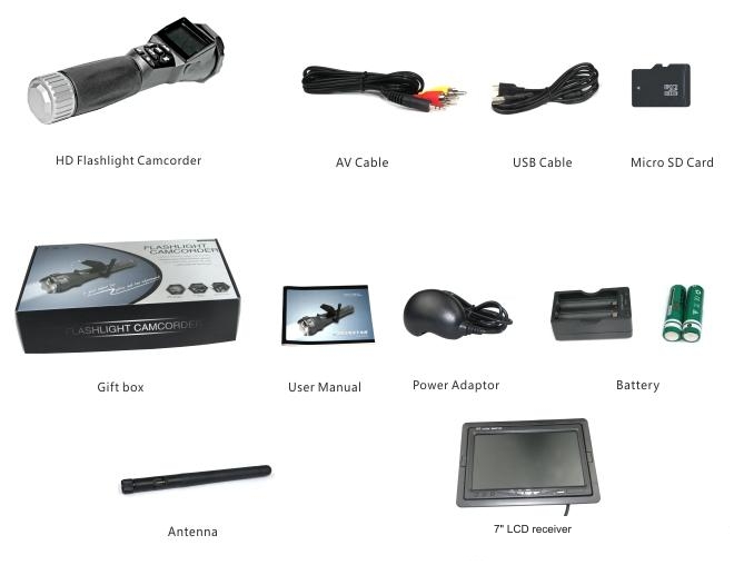 Camera Accessories in flashlight