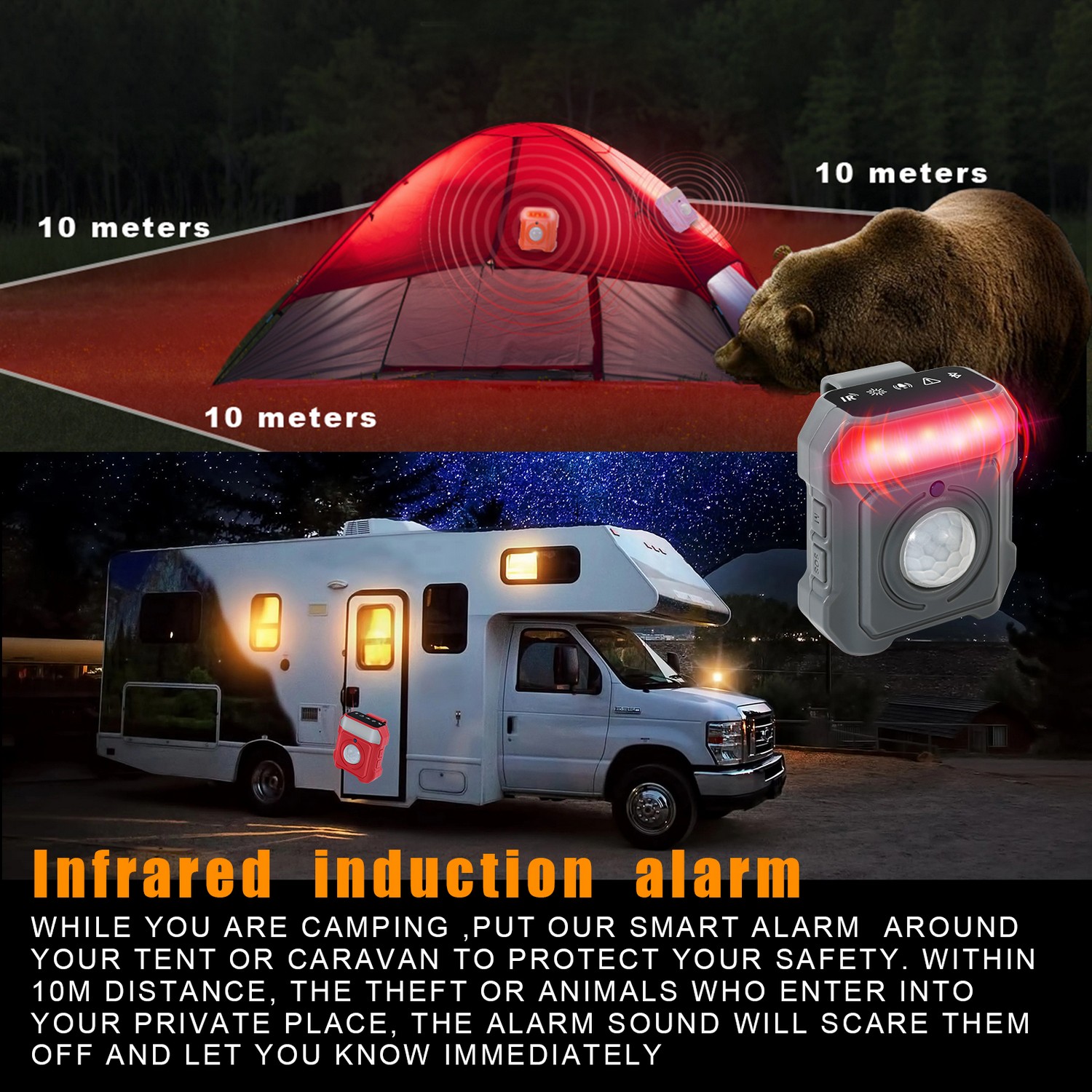 alarm for tent camping - PIR motion sensor