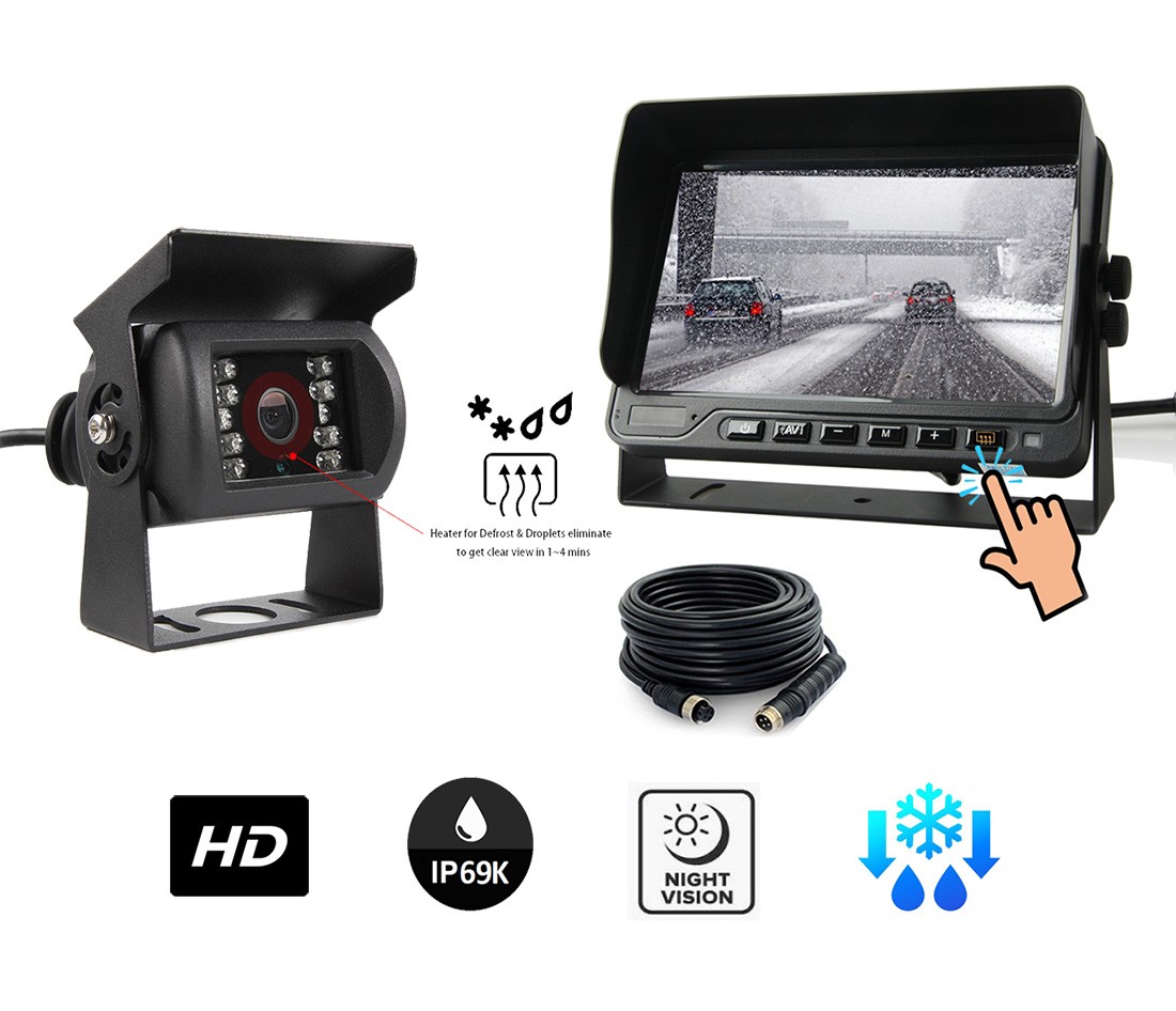 Camera set - rear DEFROST car HD camera + 7" waterproof monitor