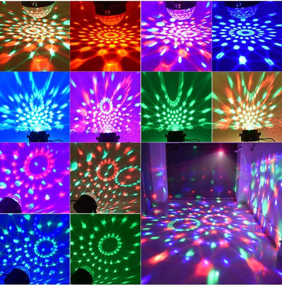 Party projector rotating in the house, apartment, interior for a disco atmosphere