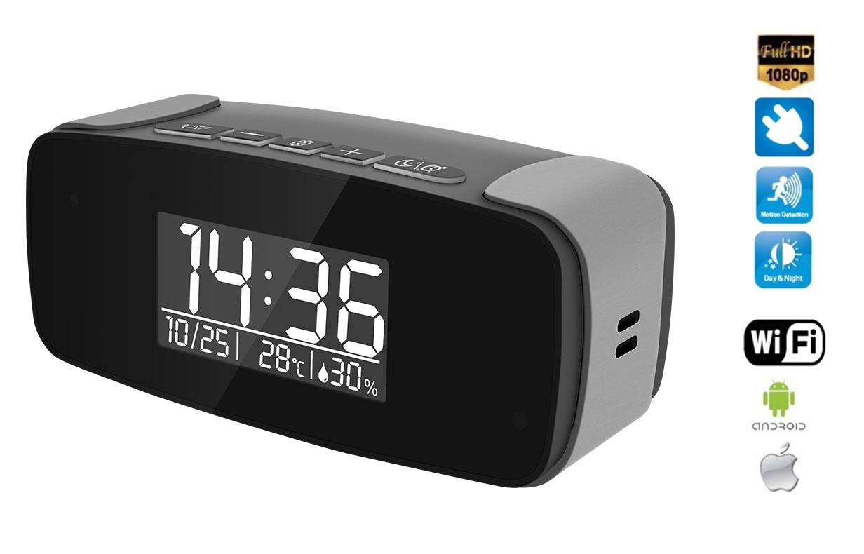 mini alarm clock with camera