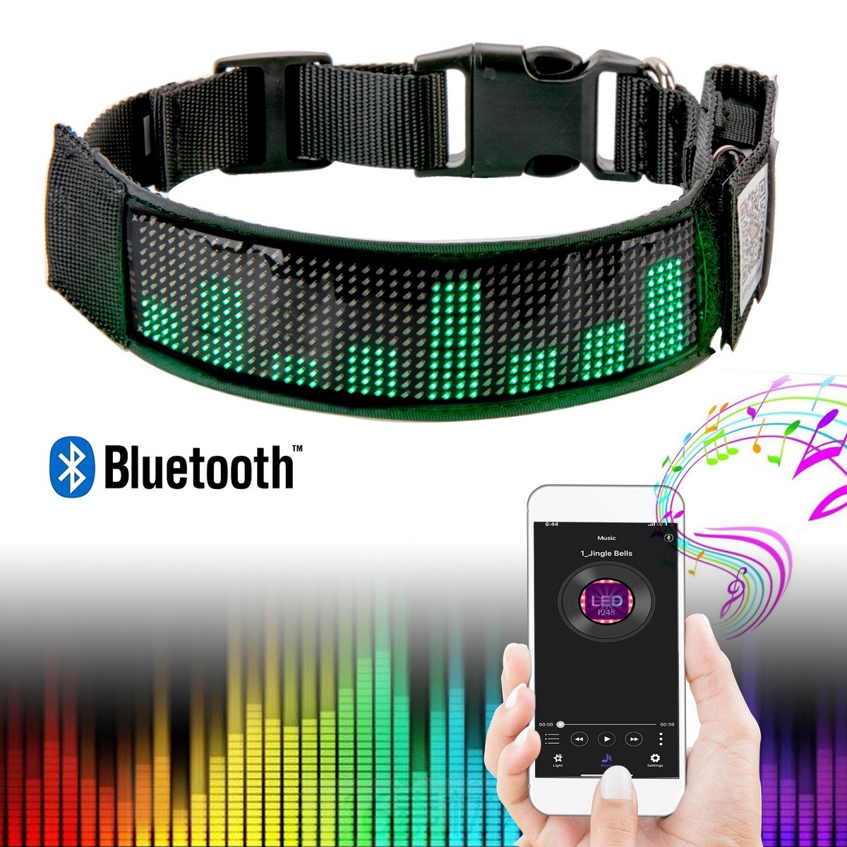 led collar mobile phone controlled