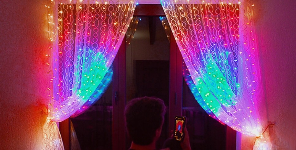led light curtain wifi smartphone