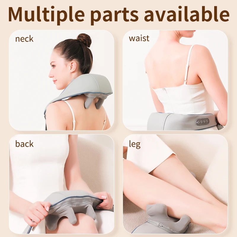 Relaxation massage device for the neck, knees, legs, lower back
