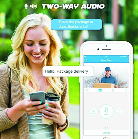 2 way audio communication via smartphone