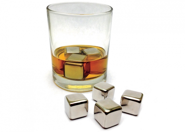 ice cubes made of stainless steel