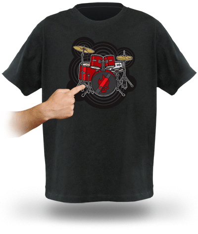 shirt with electronic drums