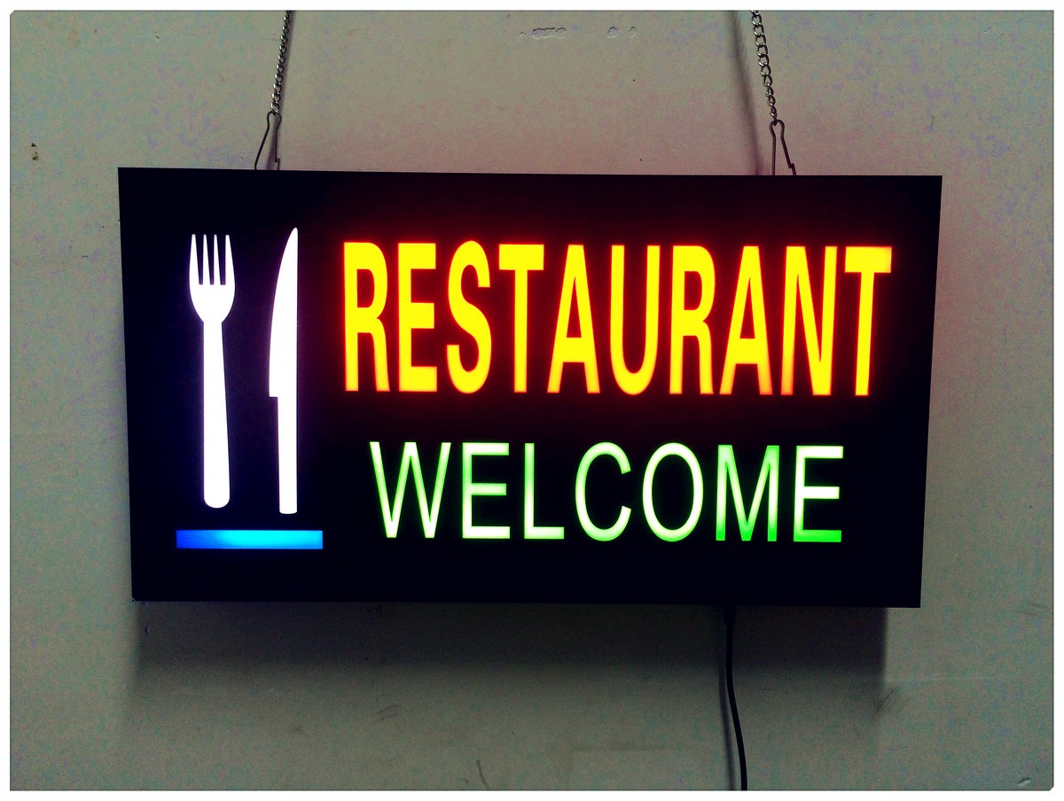 Glow sign board RESTAURANT LED advertisement​ Cool Mania