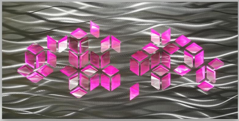 3d metal aluminum painting with led backlit